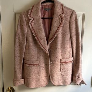 Ann Taylor pink tweed blazer